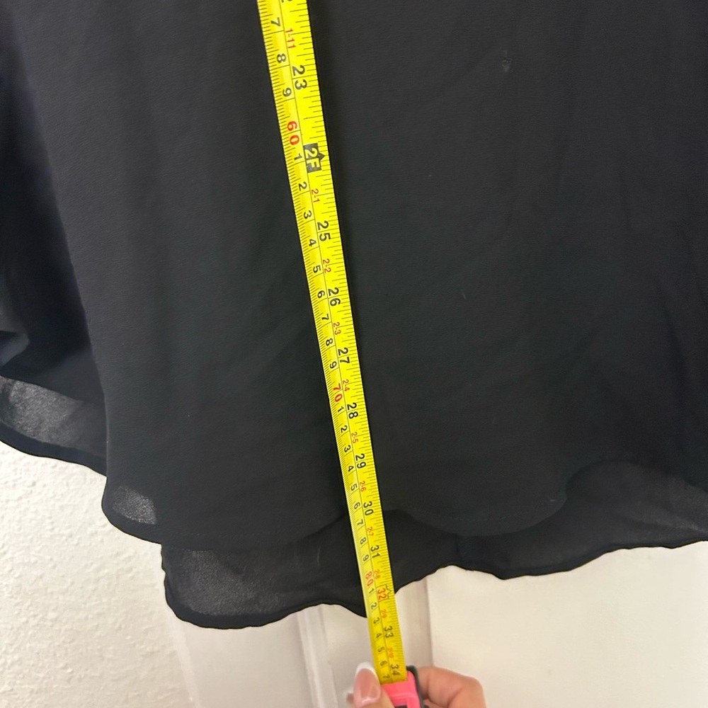 Bundle Lush Tunic Sheer Size Small black white Blouse Business Casual Work Wear - Picture 14 of 14